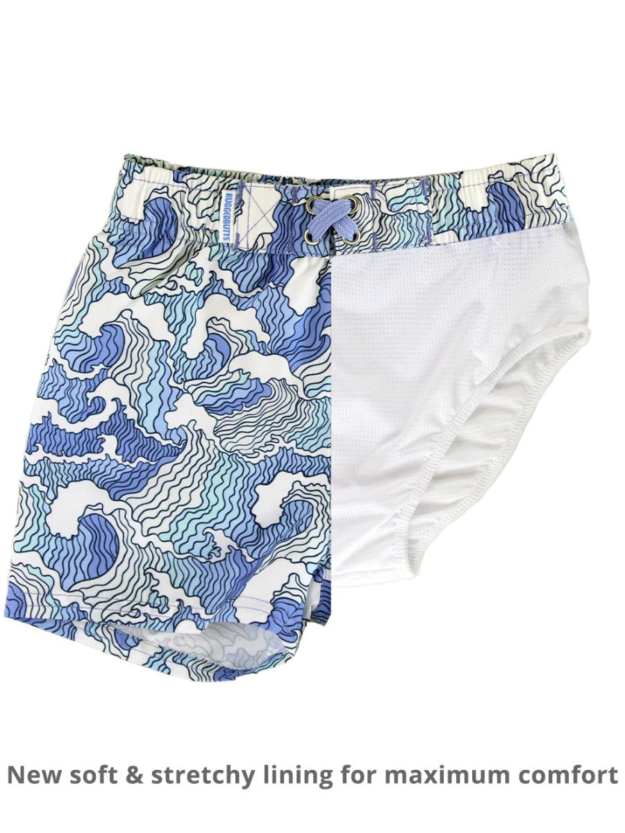 Rugged Butts Ocean Camo Swim Trunks