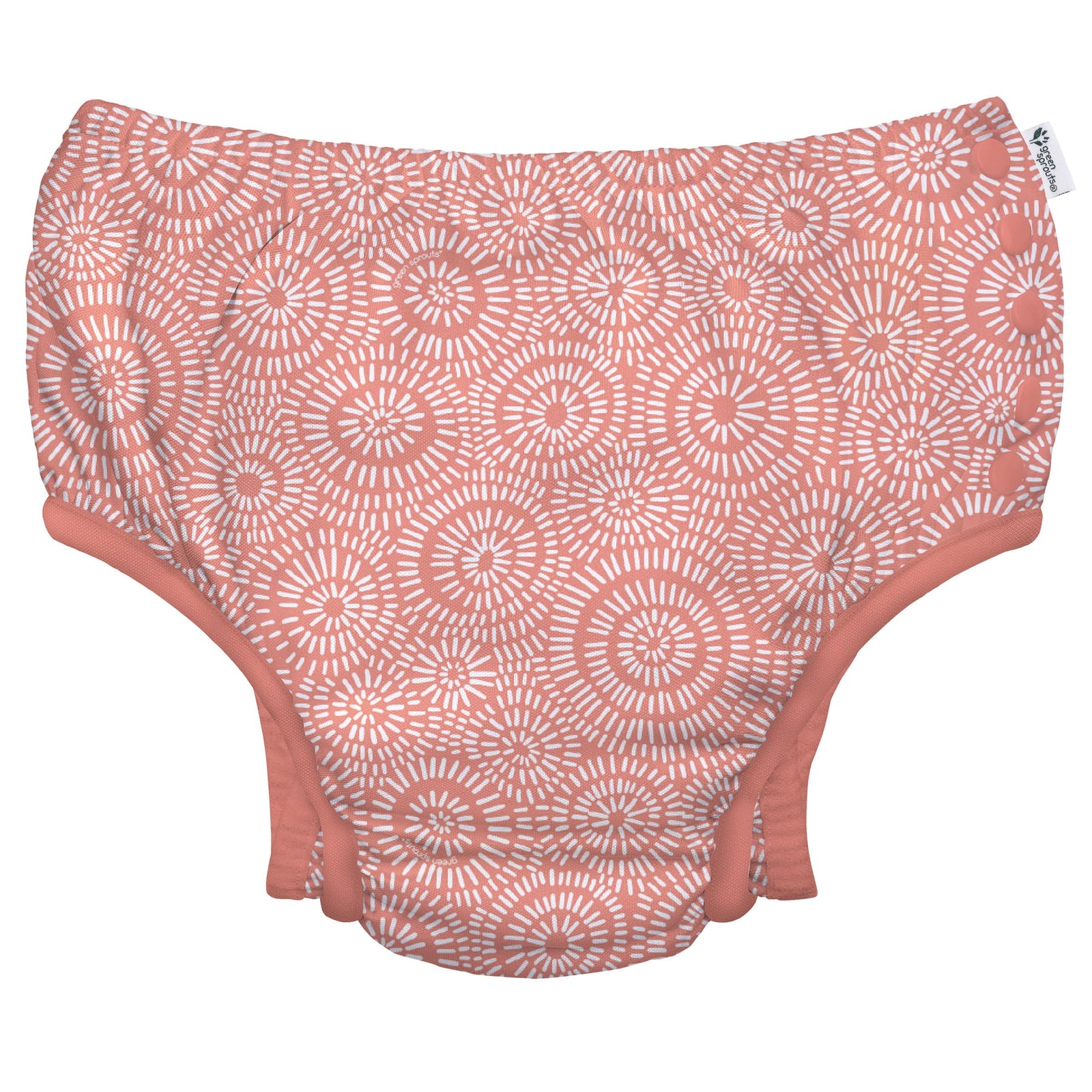 Green Sprouts - Snap Reusable Absorbent Swim Diaper (Coral Sand Dollar)
