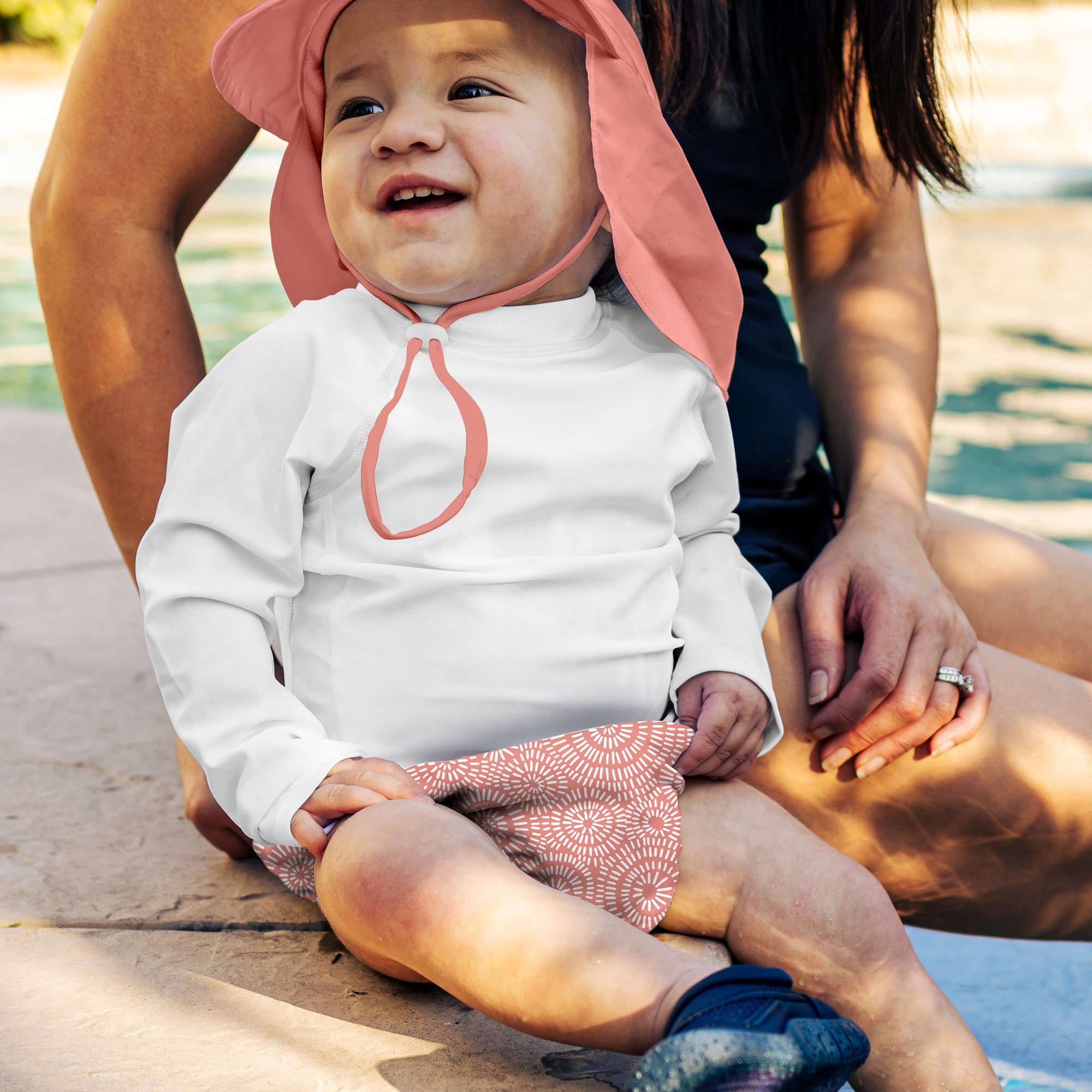 Green Sprouts - Snap Reusable Absorbent Swim Diaper (Coral Sand Dollar)