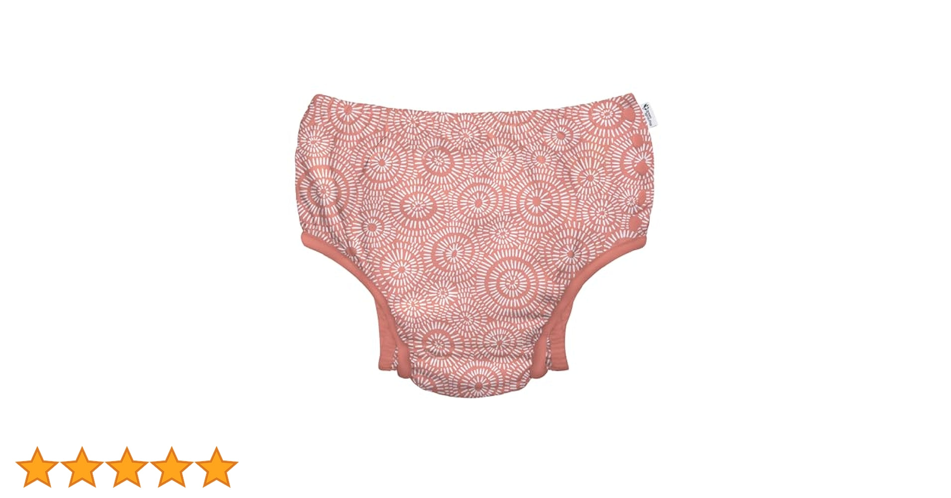 Green Sprouts - Snap Reusable Absorbent Swim Diaper (Coral Sand Dollar)