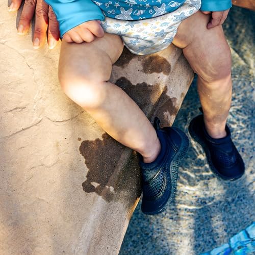 Green Sprouts - Snap Reusable Absorbent Swim Diaper (White Seashells)