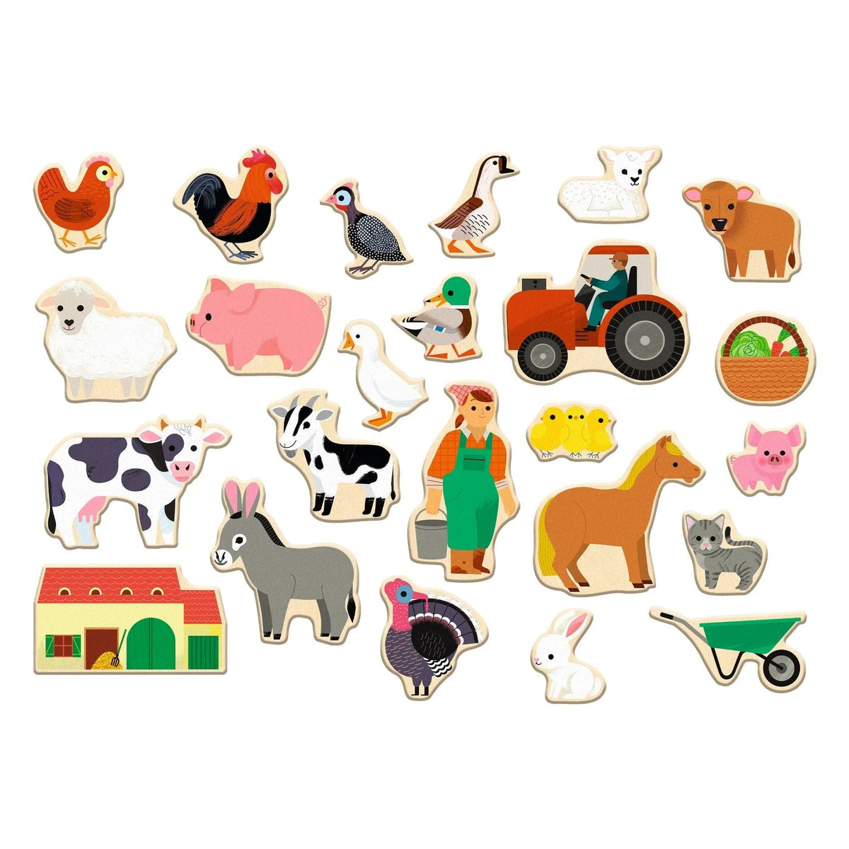 Djeco Wooden Magnets Farmix