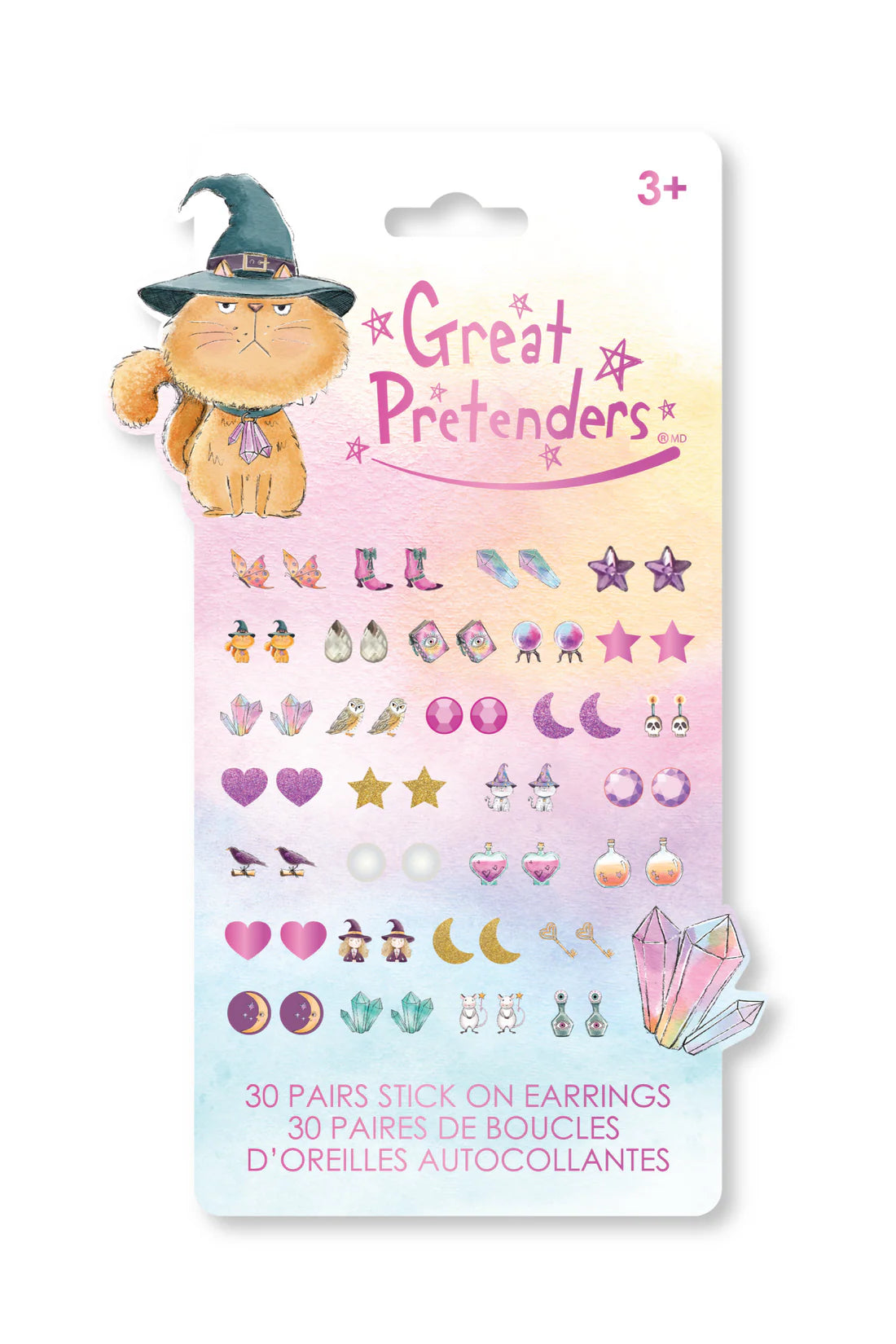 Great Pretenders Grumpy Cat Spelltastic Sticker Earrings