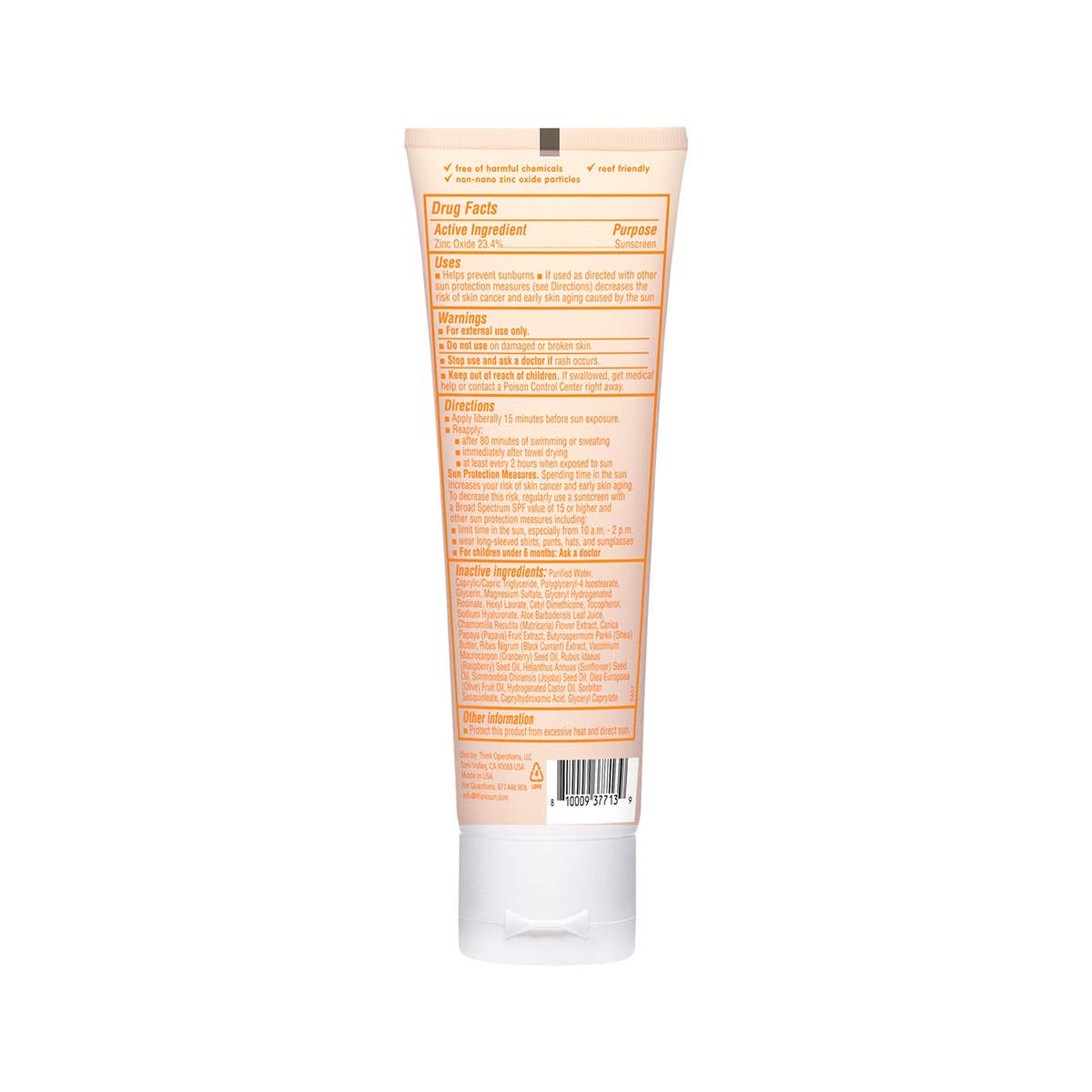 ThinkBaby Clear Zinc Sunscreen Sensitive Skin SPF 50