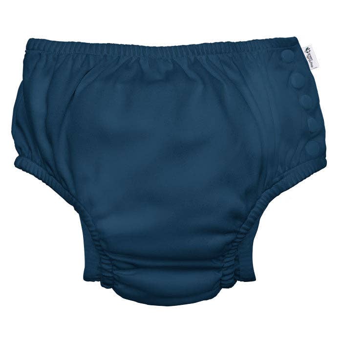 Eco Snap Swim Diaper with Gussets (Solids): 3T / Navy