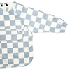 The Grayson Long Sleeve Bib - Checkered: Petal Pink