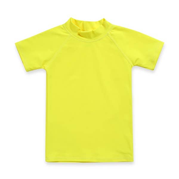 Diving Neon Yellow Short Swim Top: Neon Yellow / S (2T)