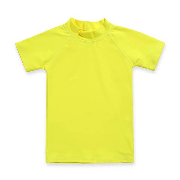 Diving Neon Yellow Short Swim Top: Neon Yellow / L(4-5T)