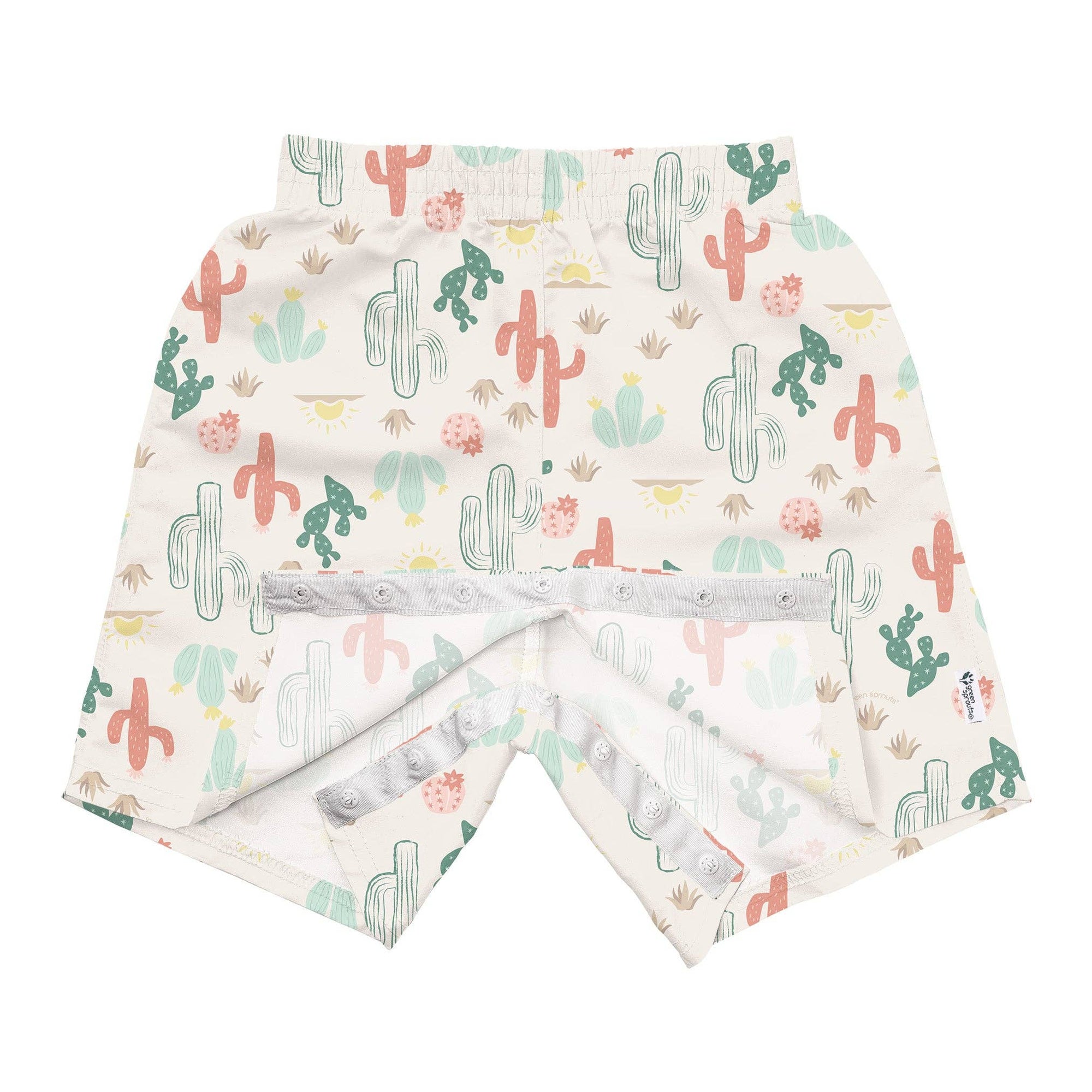 Easy-Change Eco Swim Trunks | 2024 Prints: Light Sand Cactus / 18m