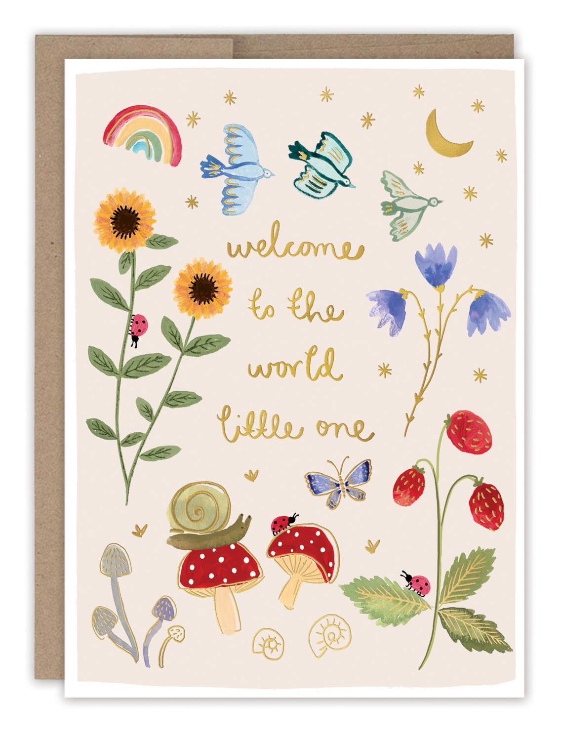 Welcome To The World Baby Card by Louise Mulgrew for Biely & Shoaf