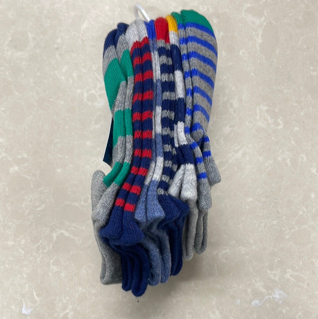 Stride Rite Unisex No-Show Socks 6-Pair - Assorted Stripes
