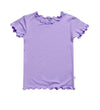 Vaenait Shirring Short Sleeve PJs - Light Purple
