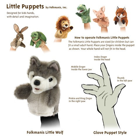 Folkmanis Puppets - Little Wolf Hand Puppet