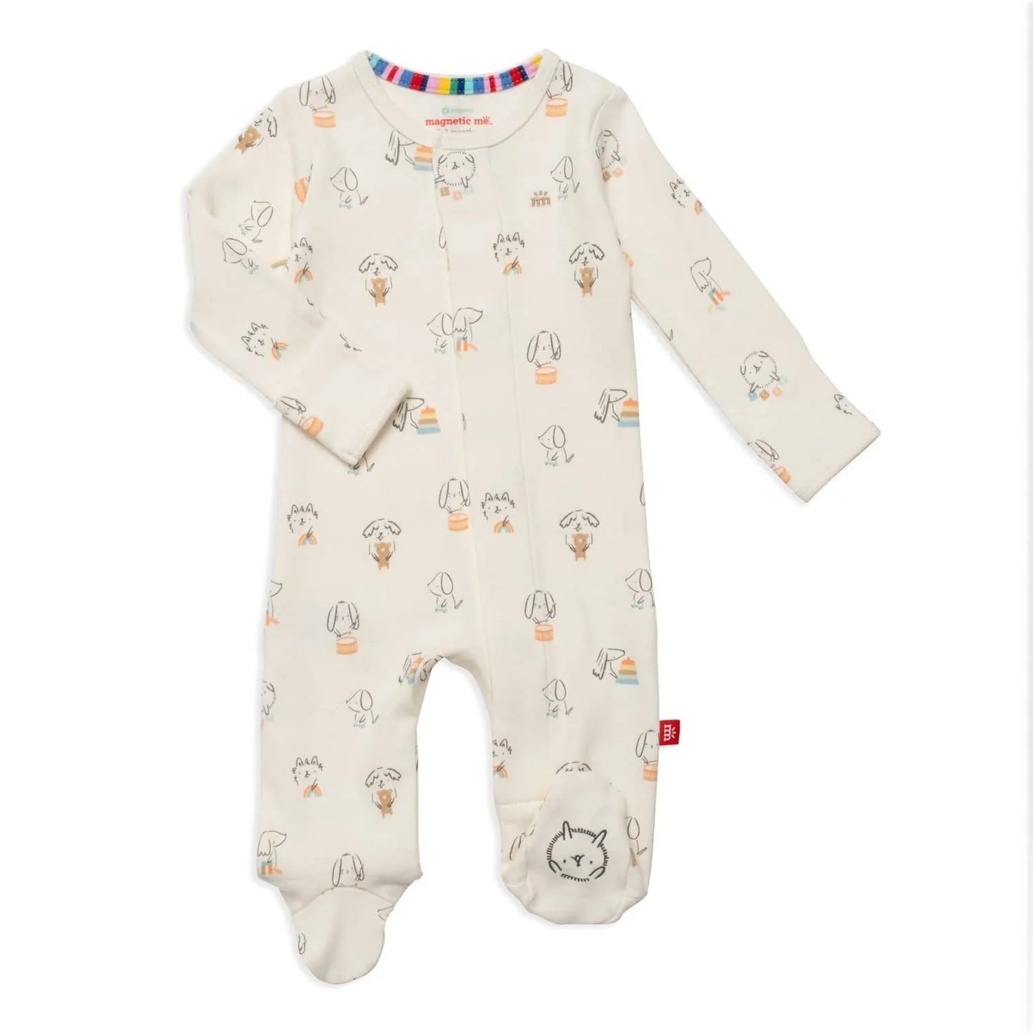 Magnetic Me Organic Cotton Magnetic Footie - Puppy Play
