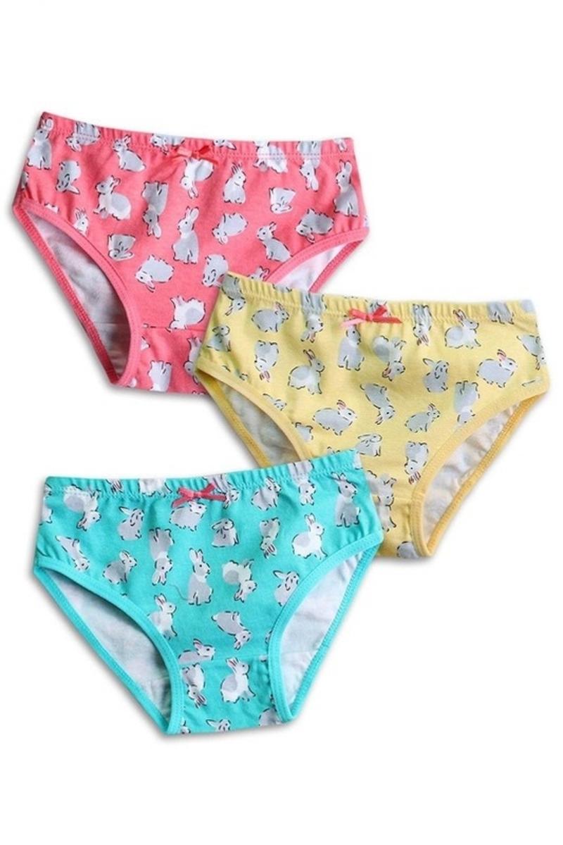Vaenait Girls Underwear Bikini Brief 3-pack - Love Elephant / Neon
