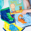 ZOOCCHINI 3pc Organic Cotton “My First Pair of Underwear” Potty Training Pants Set - Jurassic Pals