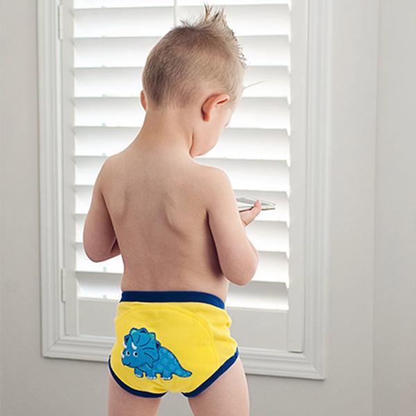 ZOOCCHINI 3pc Organic Cotton “My First Pair of Underwear” Potty Training Pants Set - Jurassic Pals