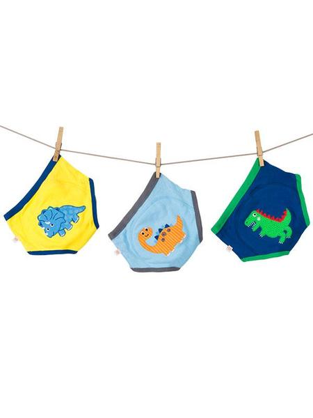 ZOOCCHINI 3pc Organic Cotton “My First Pair of Underwear” Potty Training Pants Set - Jurassic Pals