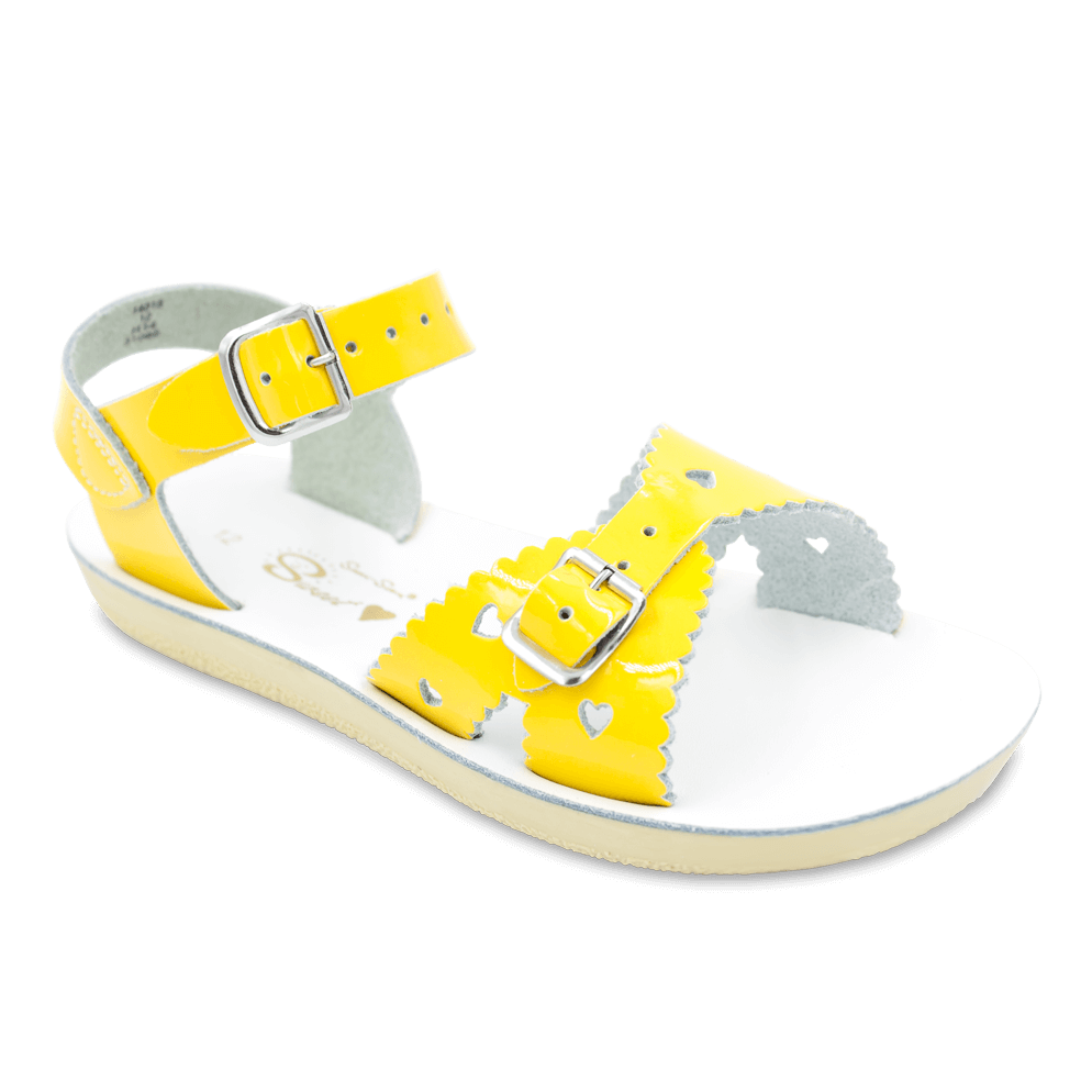 Salt Water Sandals Sweetheart in Shiny Yellow, 1401