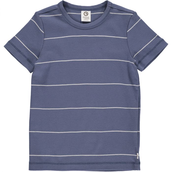 Müsli Stripe Rib T-Shirt - Indigo