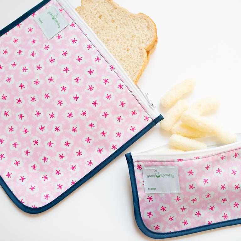 Green Sprouts - Reusable Insulated Sandwich Bags (2 Pack) - Swan