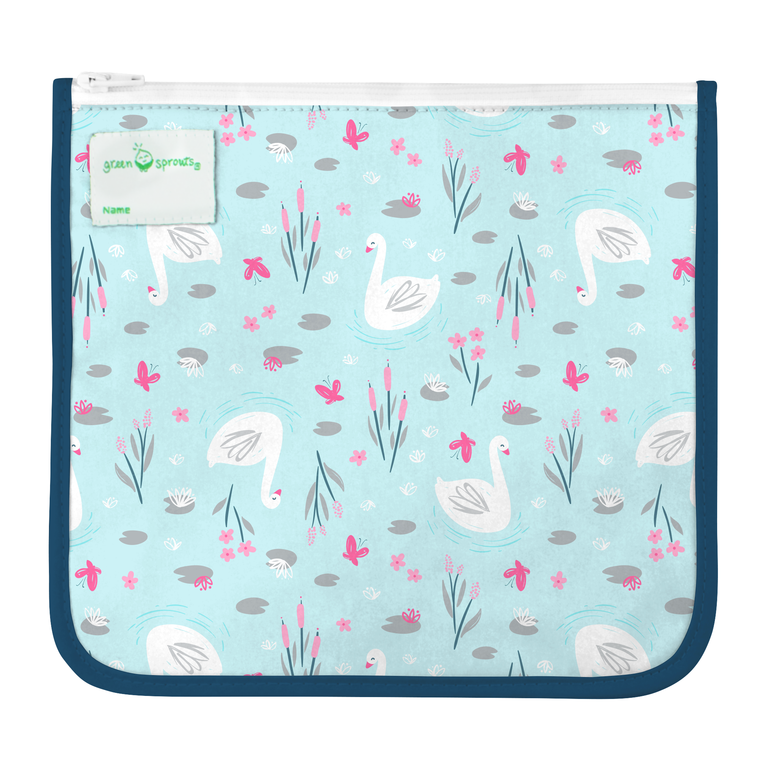 Green Sprouts - Reusable Insulated Sandwich Bags (2 Pack) - Swan