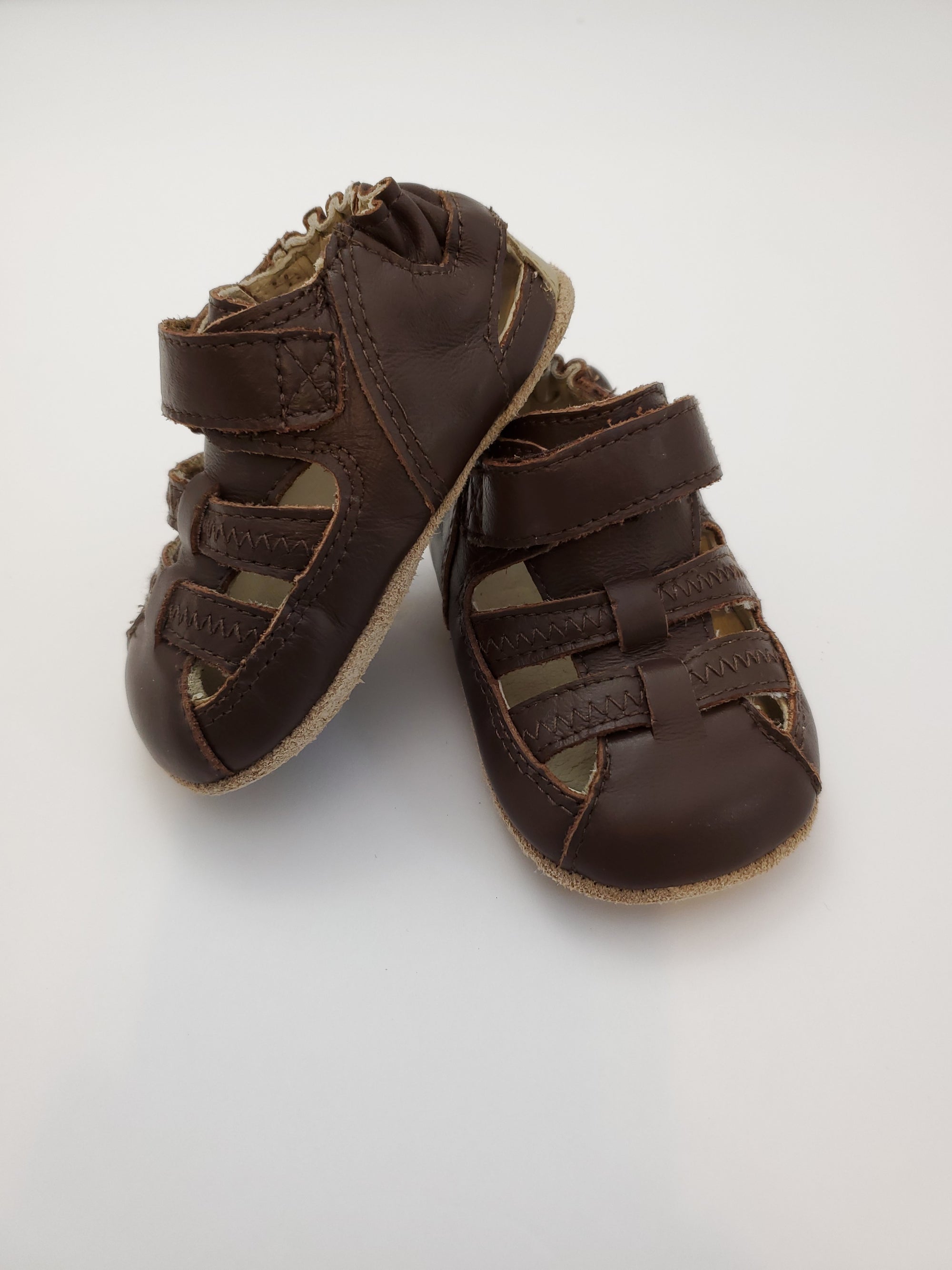 Robeez Colorblock Brown Sandal Mini Shoez