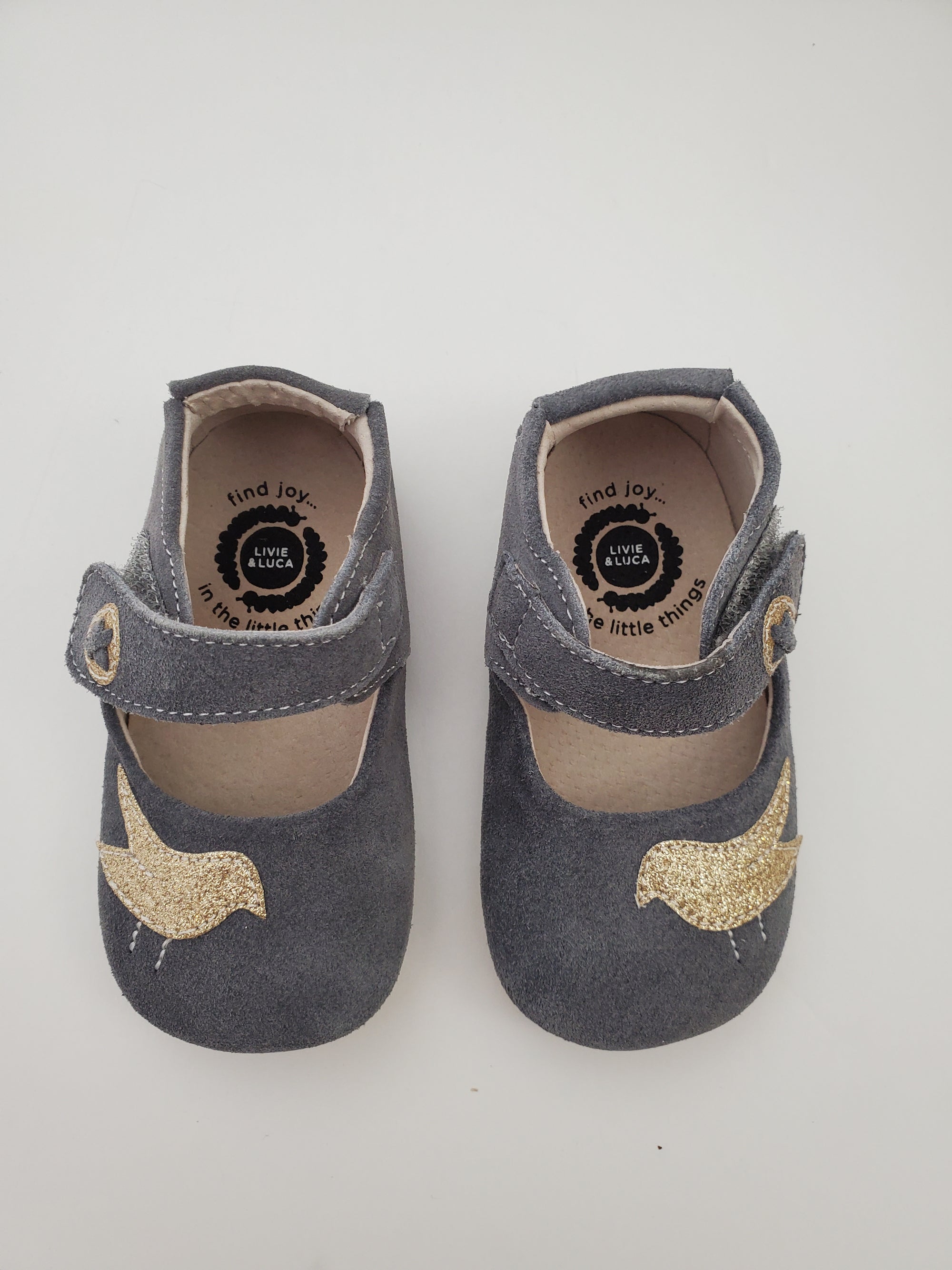 Livie & Luca Pio Pio Crib Shoe in Grey ( final sale)