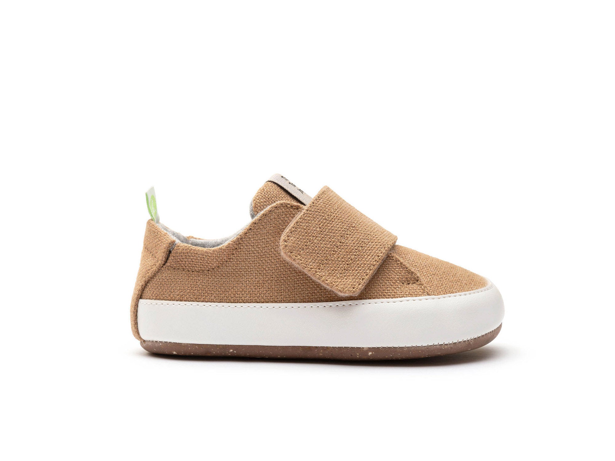 Tip Toey Joey Originals Friendly Green Toddler Sneakers - Natural Organic Canvas