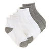 Stride Rite Unisex Ankle Socks 3 Pair - White &amp; Grey