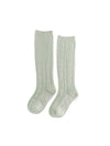 Little Stocking Co. Cable Knit Knee High Socks - Sage