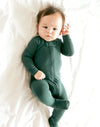 Vaenait Baby Zippered Footie - Green
