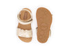 Tip Toey Joey Basics Ruffle Kids Sandal - Antique White