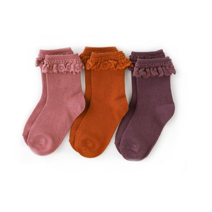 Little Stocking Co. Midi Three Pack Socks - Autumn