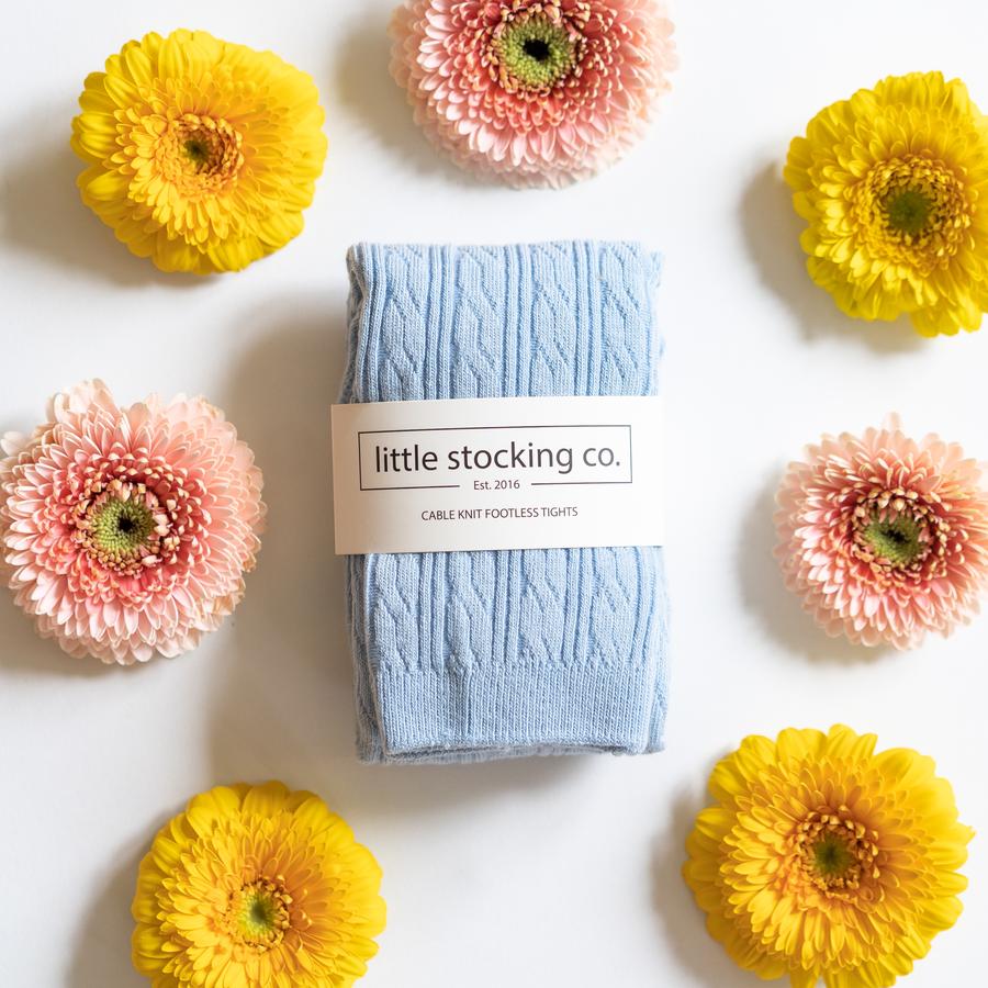 Little Stocking Co. Footless Tights - Light Blue