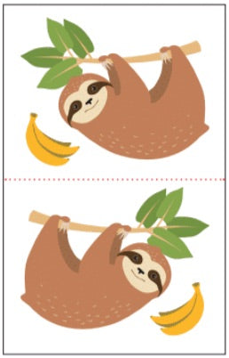 Mrs. Grossman's Stickers / Half sheet - Cheerful Sloths