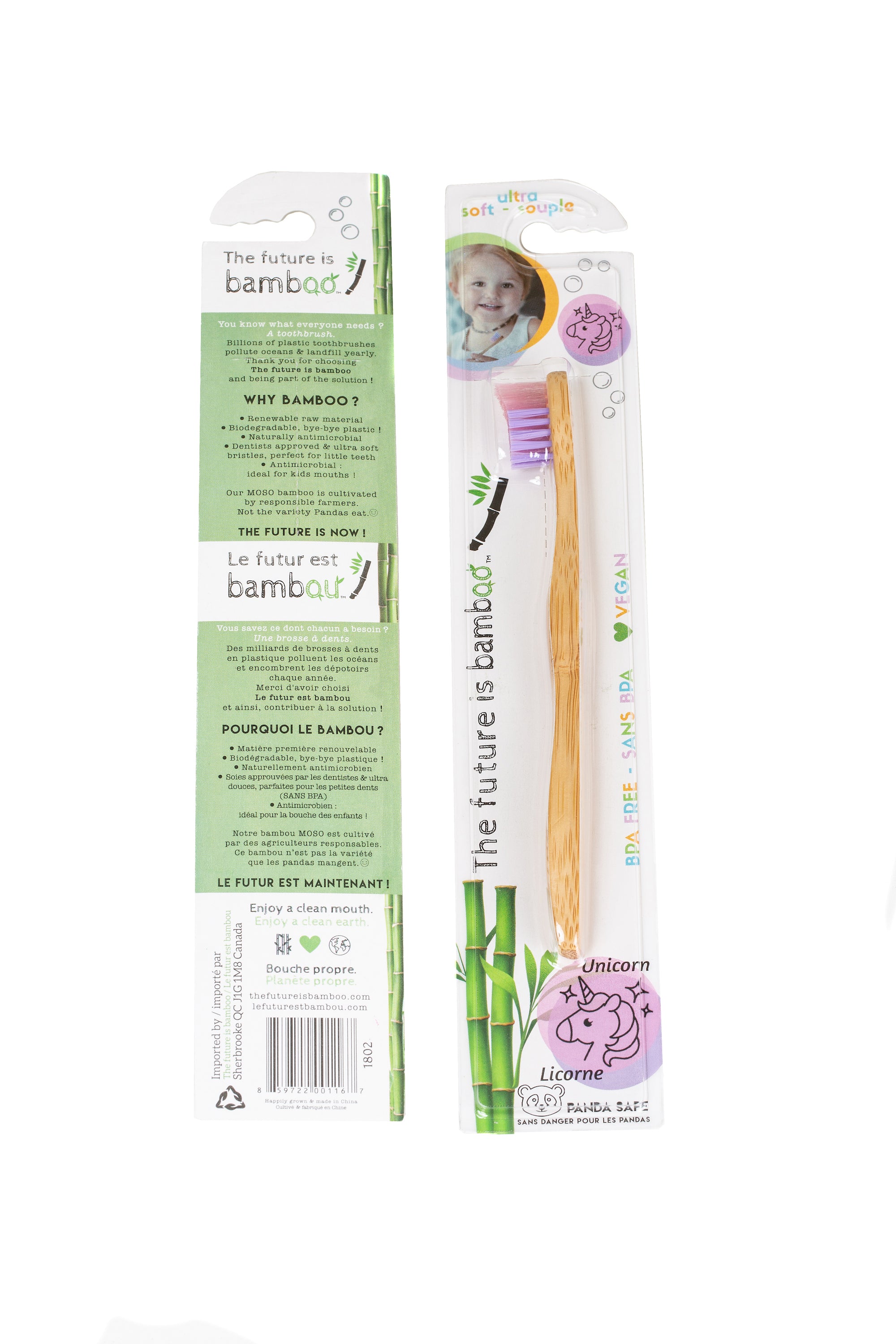 The Future is Bamboo Toothbrush - Kids Unicorn