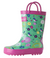 Oakiwear Loop Handle Rubber Rain Boots - Green Floral