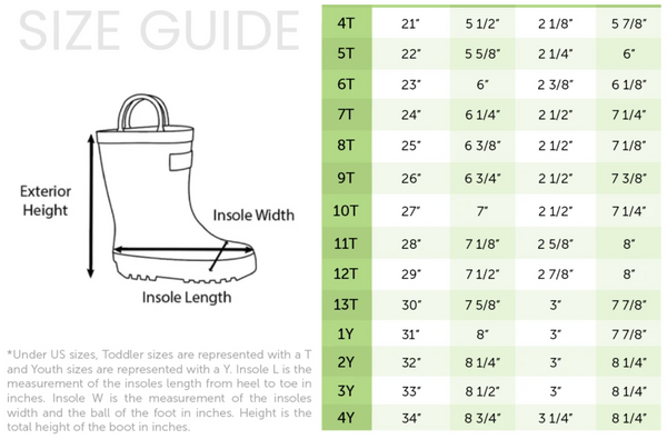 Cricket Shoe Size Guide