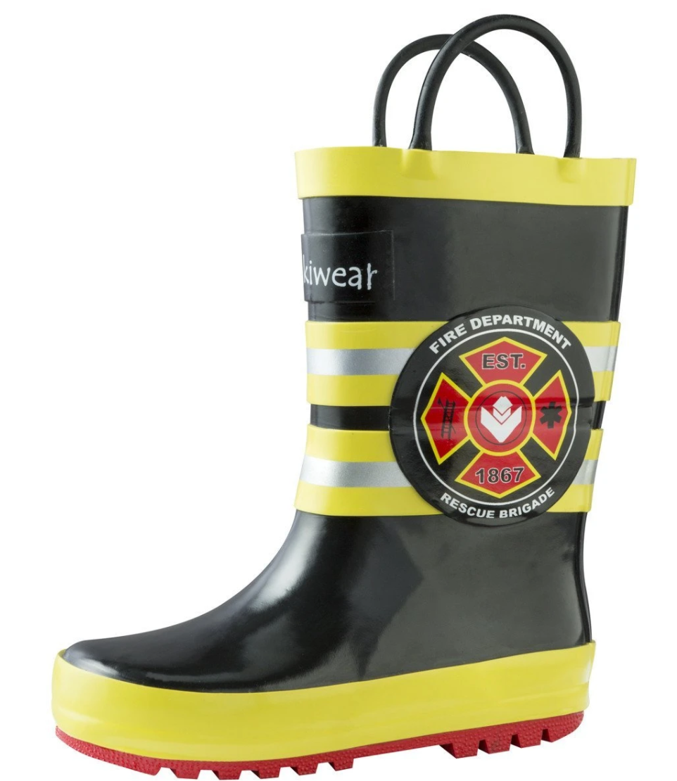 Oakiwear Loop Handle Rubber Rain Boots Fireman Rescue