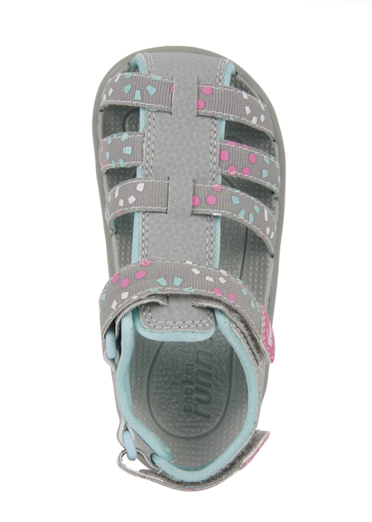 See Kai Run Paley Water Sandal - Gray Pink