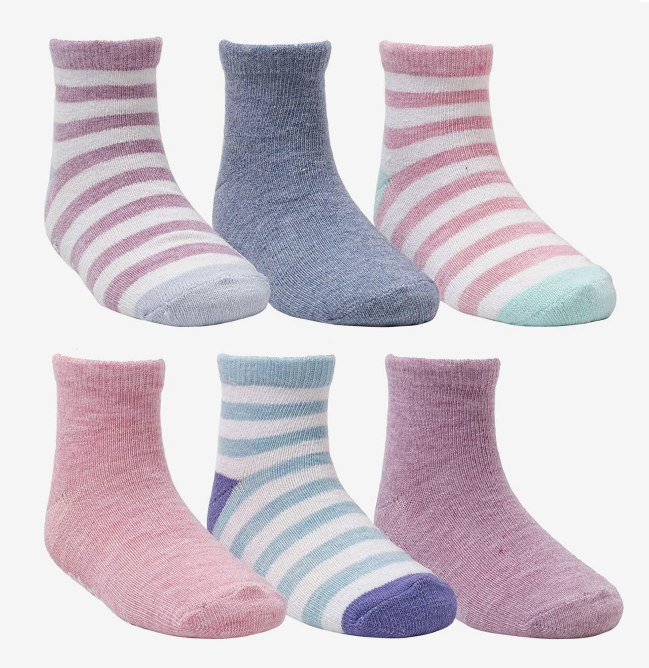 Stride Rite Unisex Ankle Socks 6-Pair - Sadie