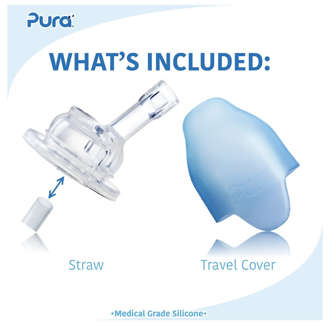 Pura Kiki® 11oz Straw Bottle - Aqua Sleeve