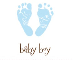 Mrs. Grossman's Stickers / Half sheet - Baby Boy Footprints