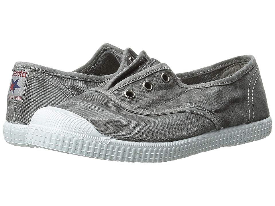 Cienta Distressed Laceless Canvas Sneaker, 70777 - Gris / Washed Grey