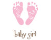 Mrs. Grossman&#39;s Stickers / Half sheet - Baby Girl Footprints