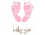 Mrs. Grossman's Stickers / Half sheet - Baby Girl Footprints