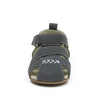 Robeez First Kicks Sandal Lucas Charcoal Leather