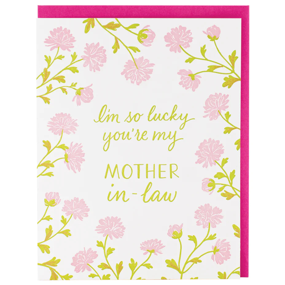 Pink Mums Mother In Law Card