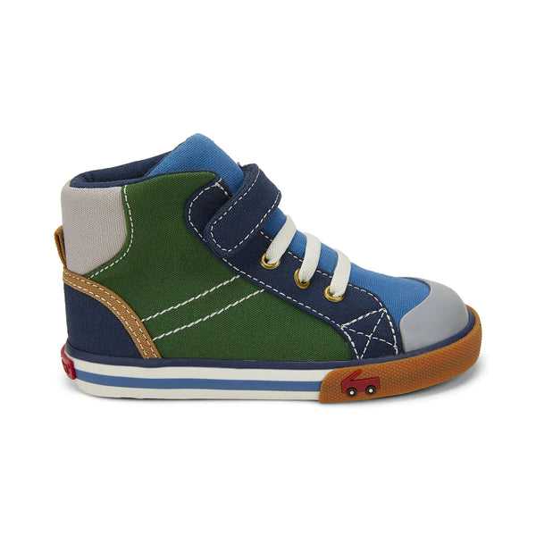 See Kai Run Dane High Top Green/Blue